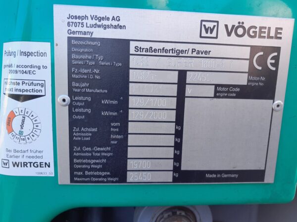 2021 VÖGELE SUPER 1800-3i * 4.600 Std. * 7,00 meter – Bild 31