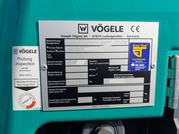 2023 VÖGELE SUPER 1800-3i * AB 600-3 TV * 8,00 m * 1.100 Std. !! – Bild 39