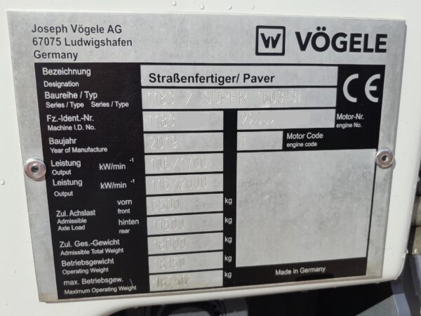 2019 VÖGELE SUPER 1603-3i * 4.900 h * Bohle neu überholt – Bild 31